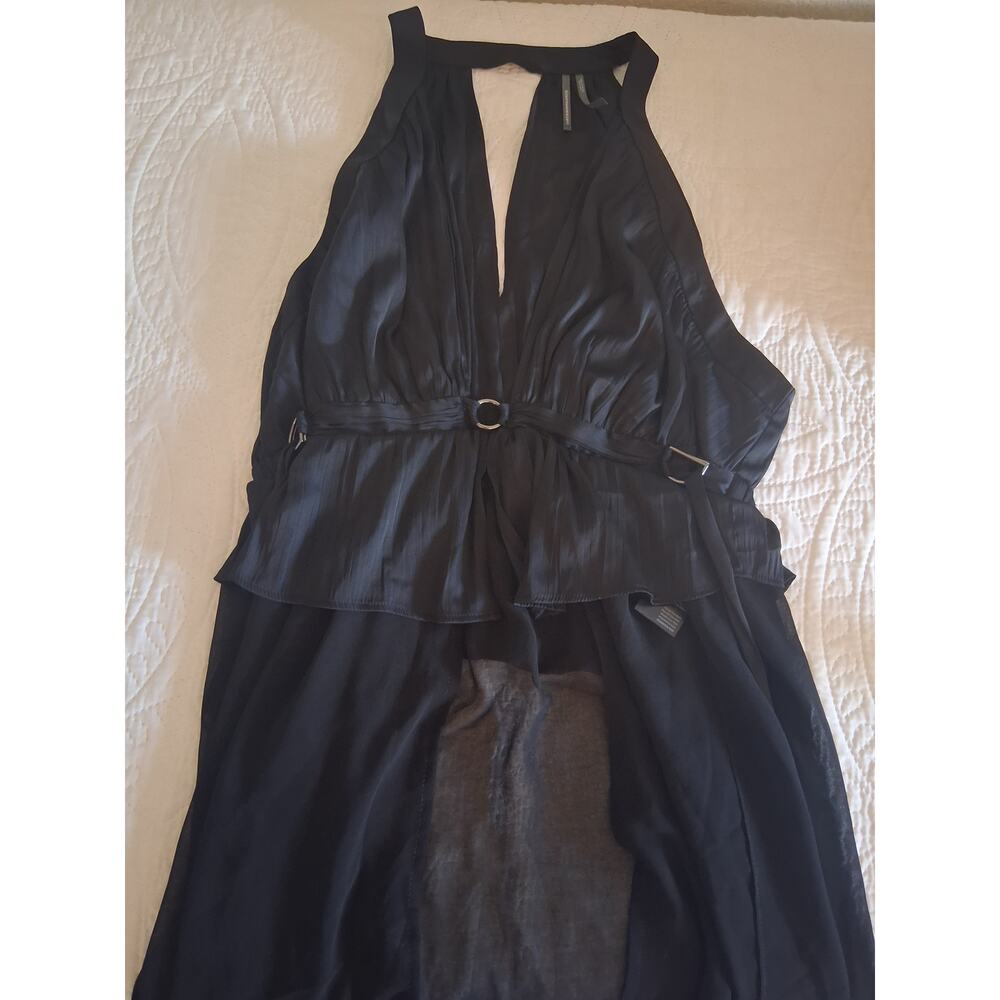 Anthropologie Sheer V-Neck Flyaway Top Size XL